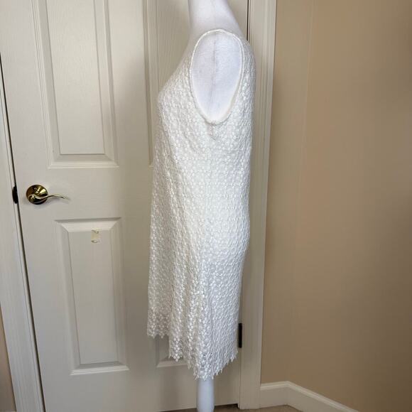 Velvet by Graham & Spencer White Lace Sleeveless Dress Small Summery EUC - Picture 6 of 7